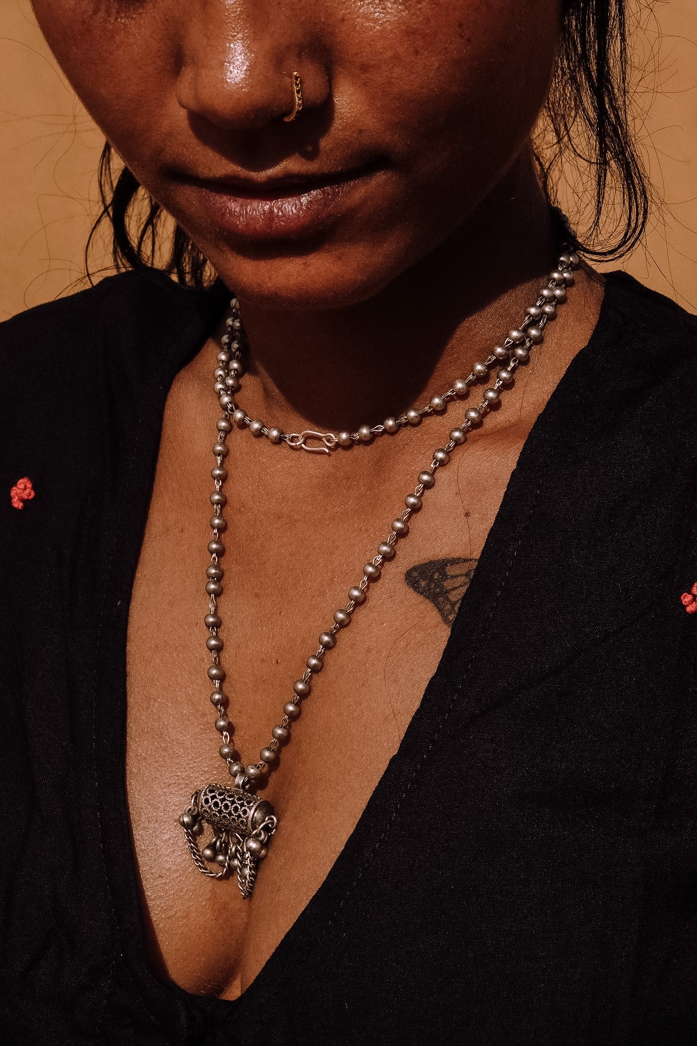 N201 - Taweez Double-Sided Silver Necklace MUSEUM