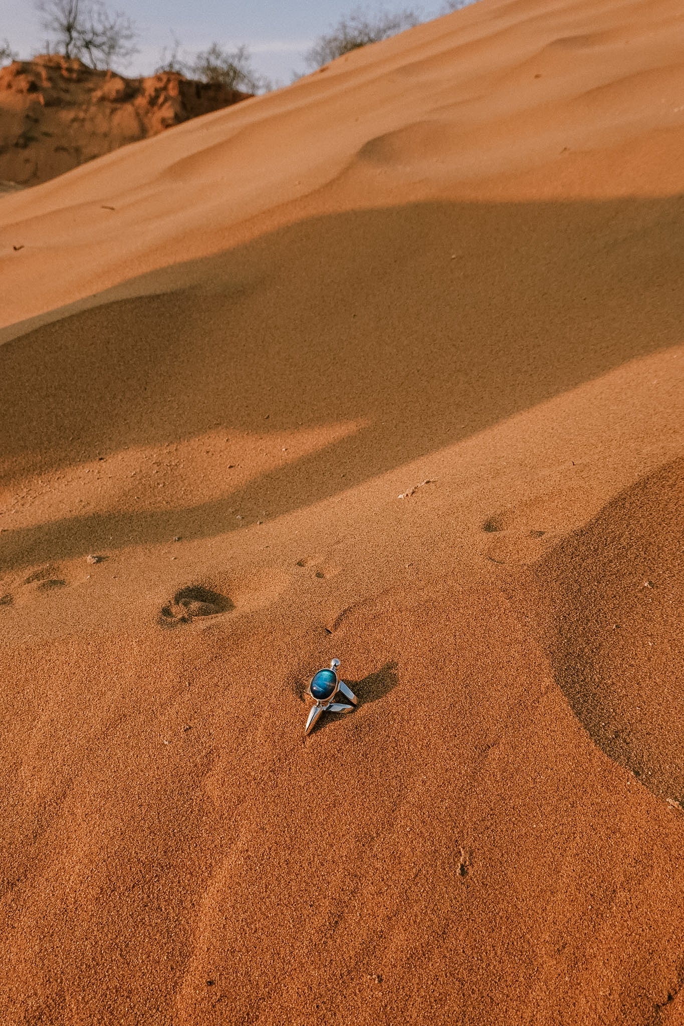 N178 - Silver Ring with  Rainbow Moonstone