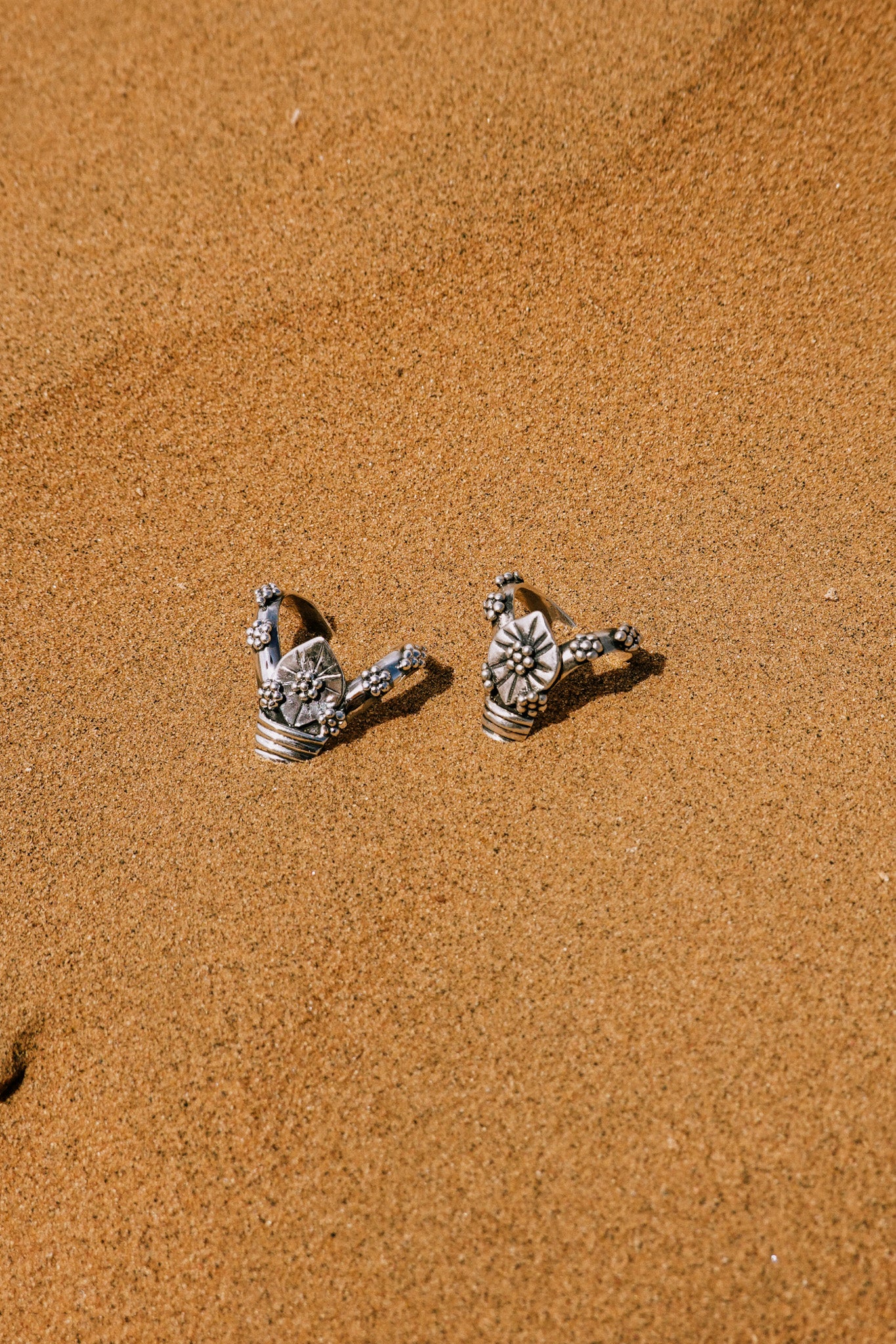 N186 - Banjara inspired Silver Rings with granules