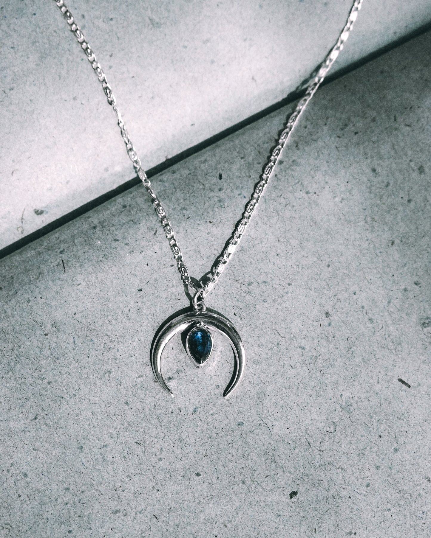 N133- Chandra maa Silver Necklace