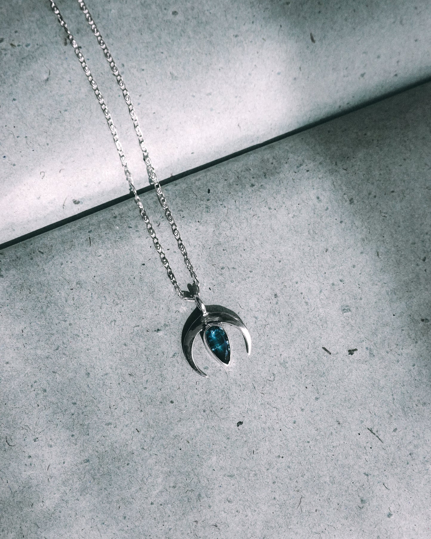 N133- Chandra maa Silver Necklace