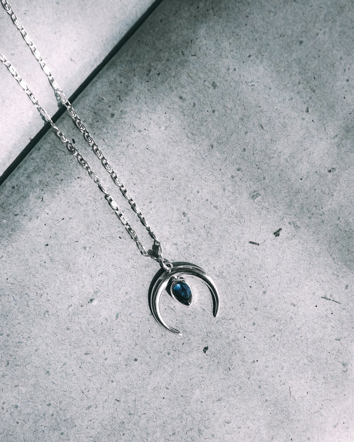 N133- Chandra maa Silver Necklace