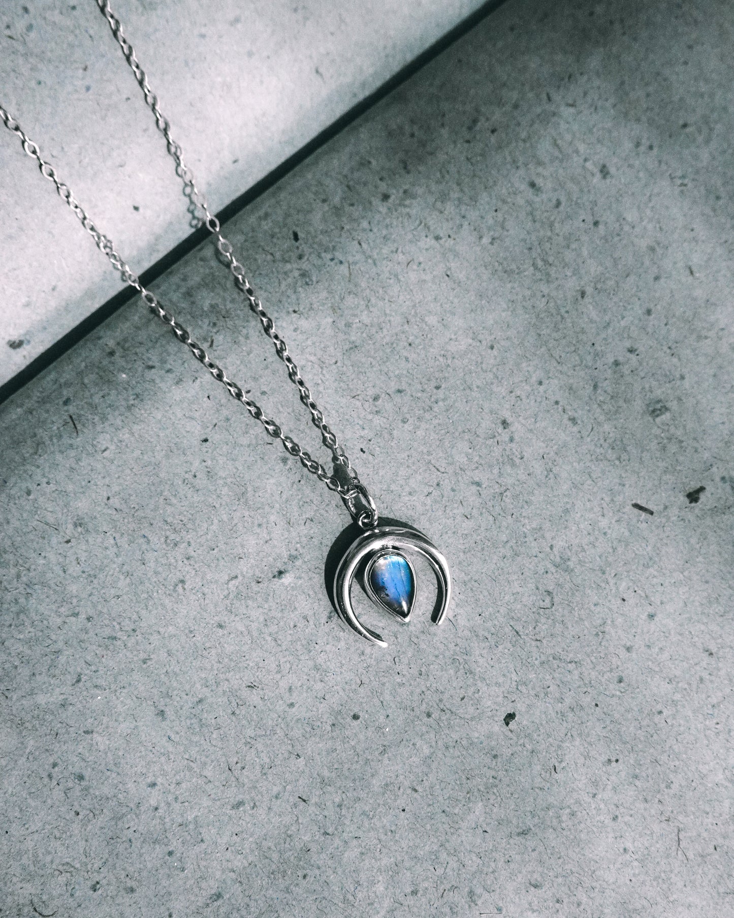 N133- Chandra maa Silver Necklace