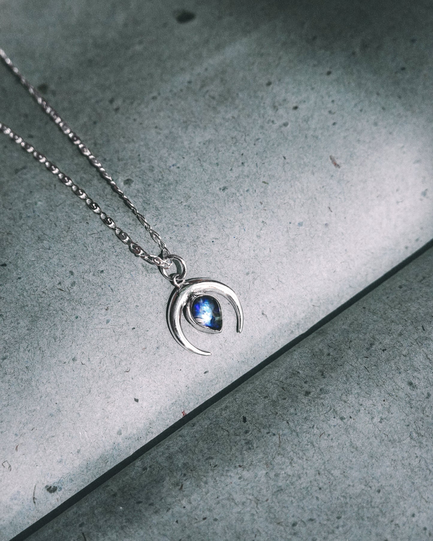 N133- Chandra maa Silver Necklace