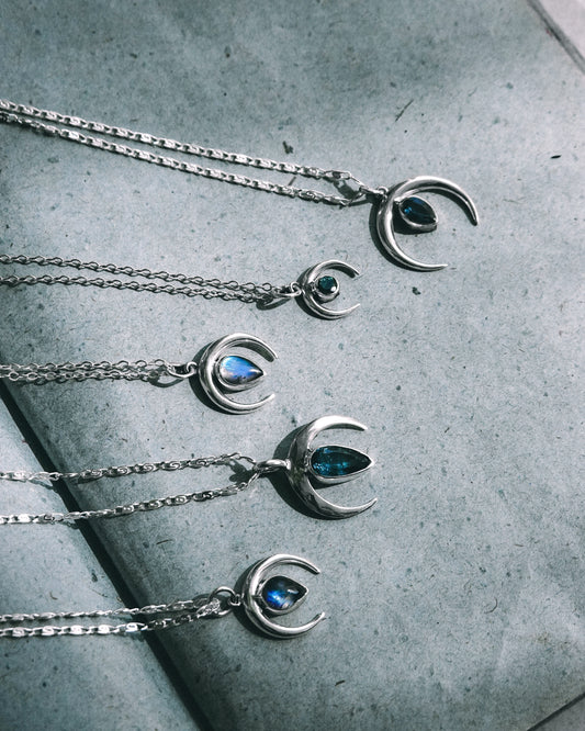 N133- Chandra maa Silver Necklace