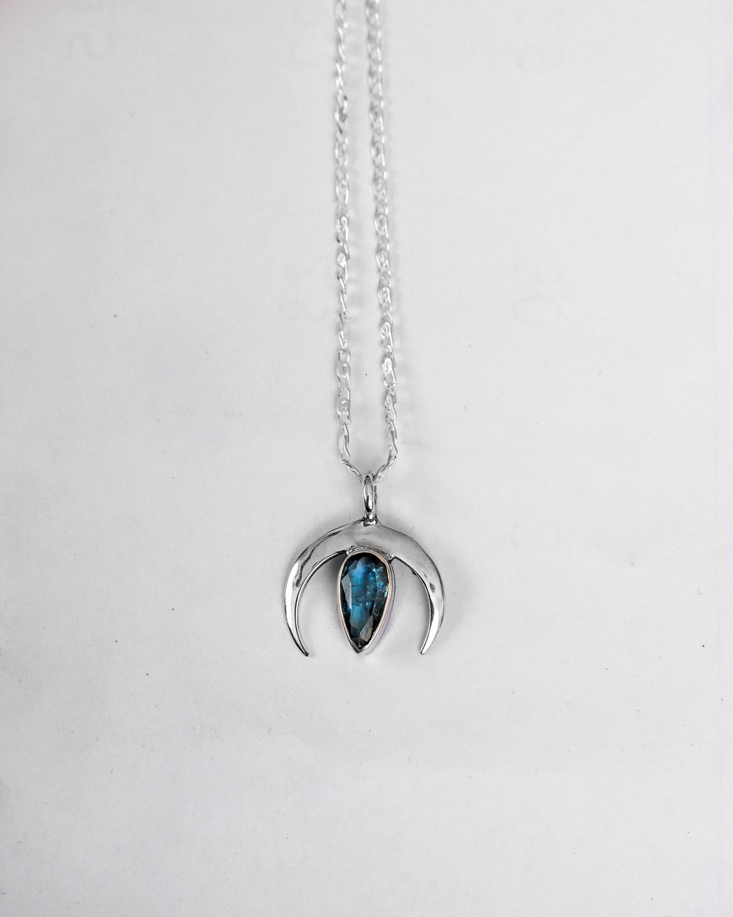 N133- Chandra maa Silver Necklace