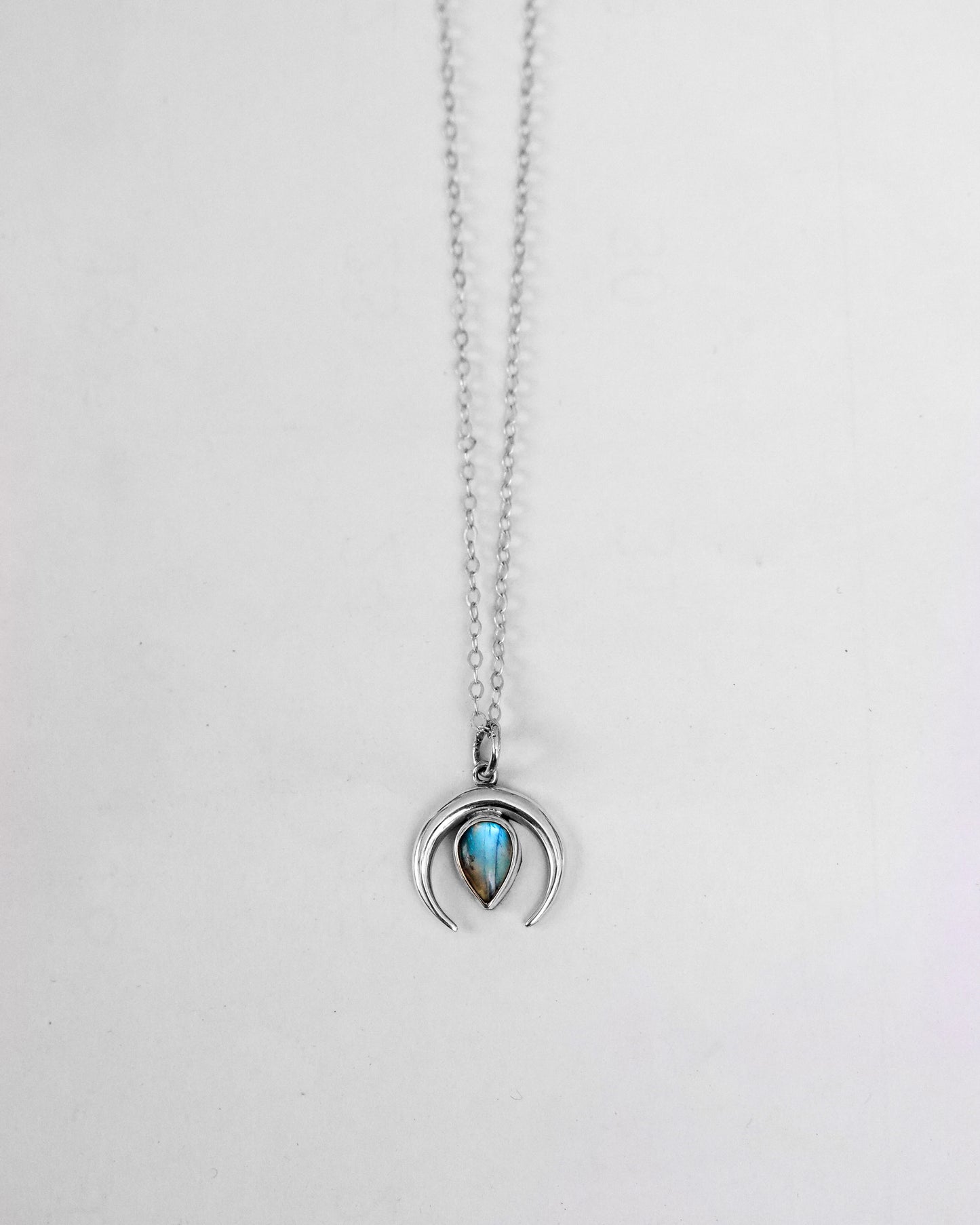 N133- Chandra maa Silver Necklace