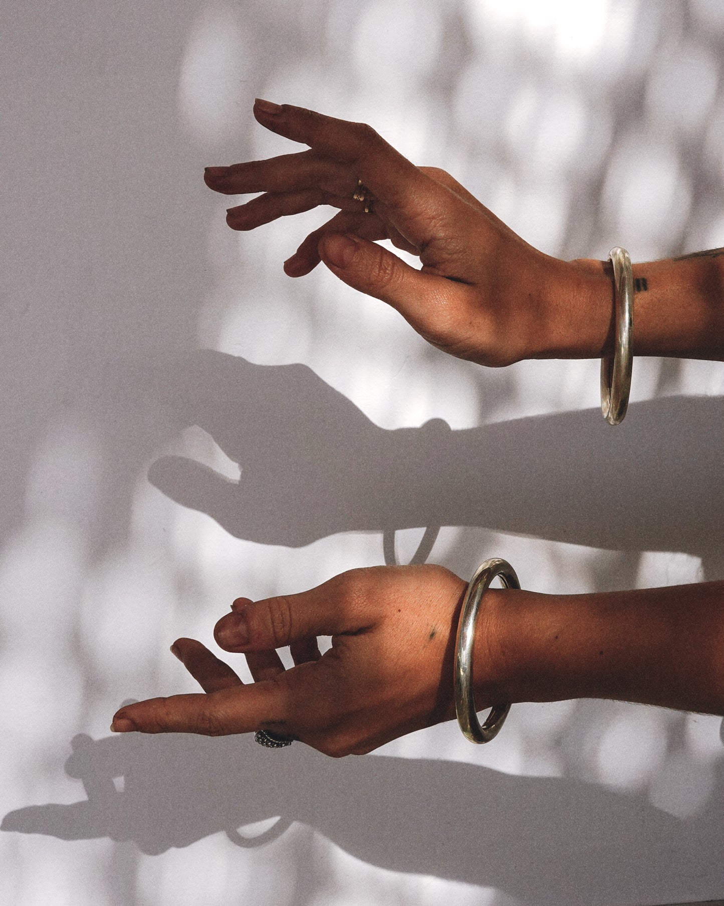 N38- Couple Rigid Silver 925 Openable Kada Bangles Handmade PATLI