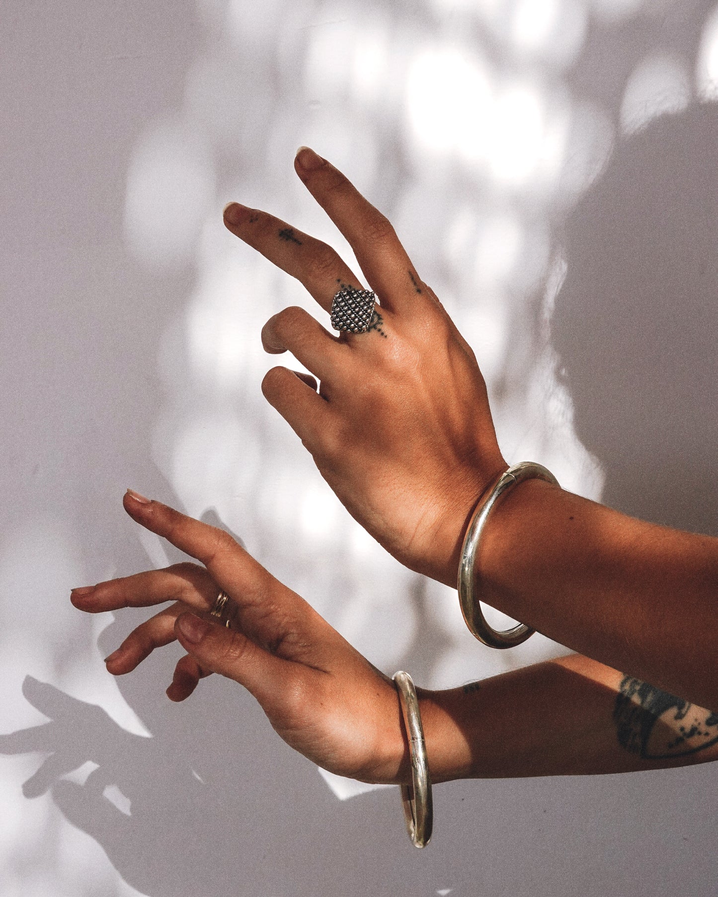 N38- Couple Rigid Silver 925 Openable Kada Bangles Handmade PATLI