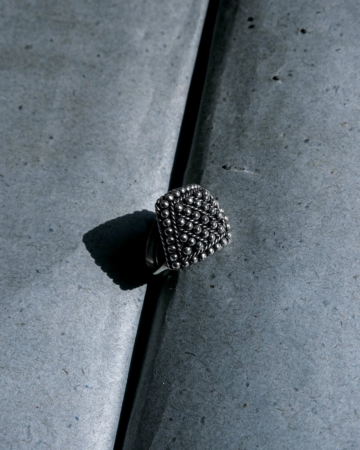 N111 - Special West Bengal Goldsmith Technique  Adjustable Silver Ring