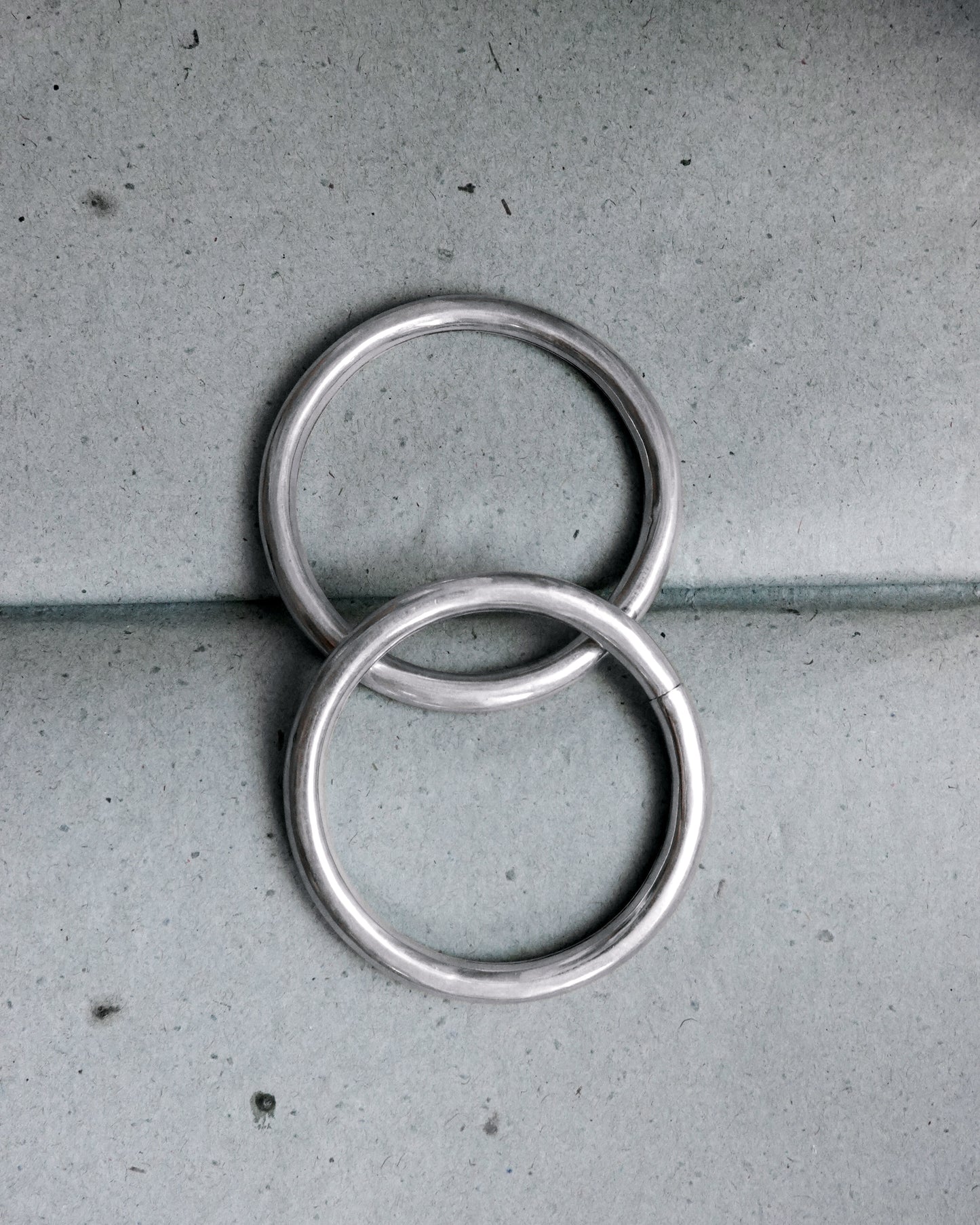 N38- Couple Rigid Silver 925 Openable Kada Bangles Handmade PATLI