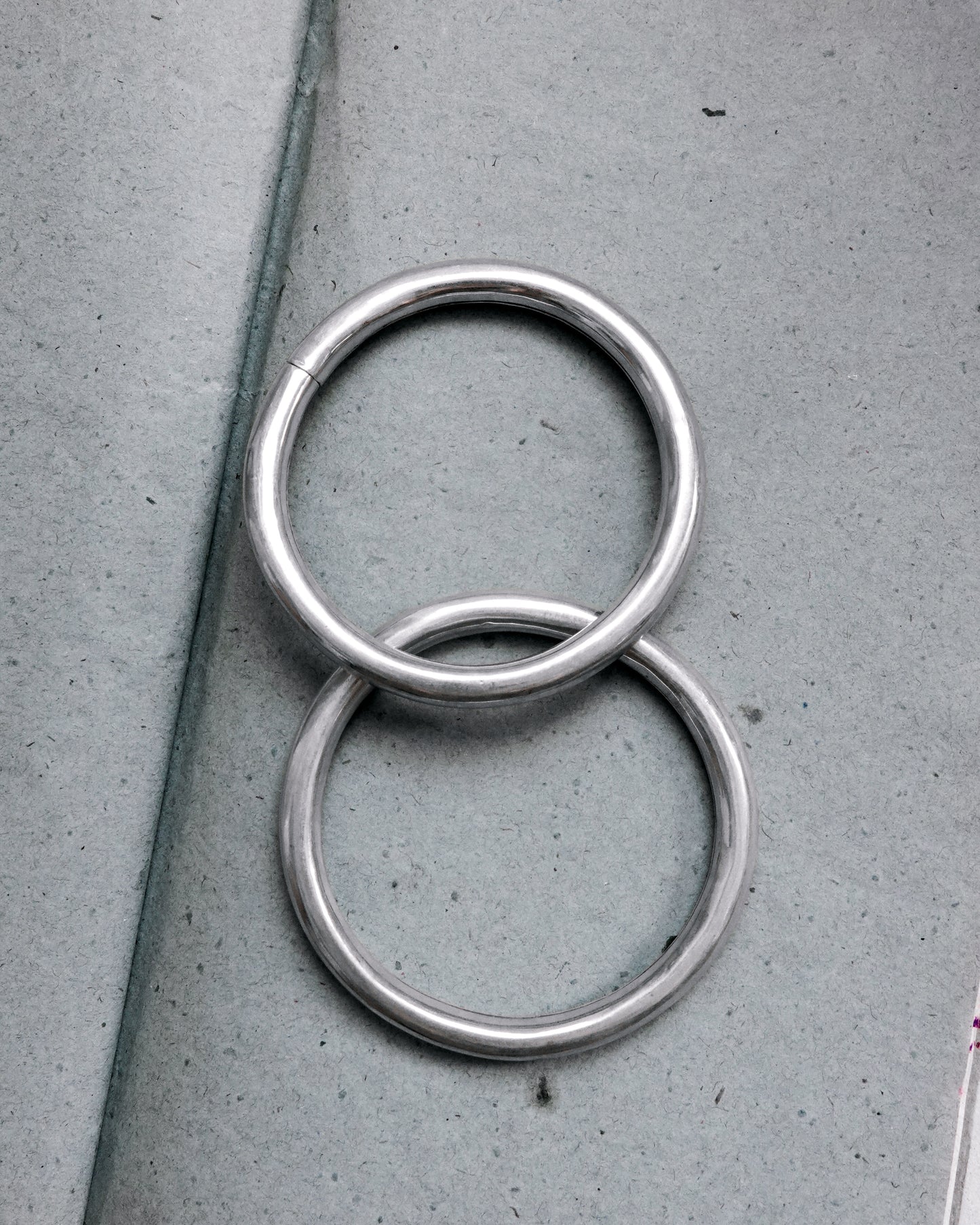 N38- Couple Rigid Silver 925 Openable Kada Bangles Handmade PATLI