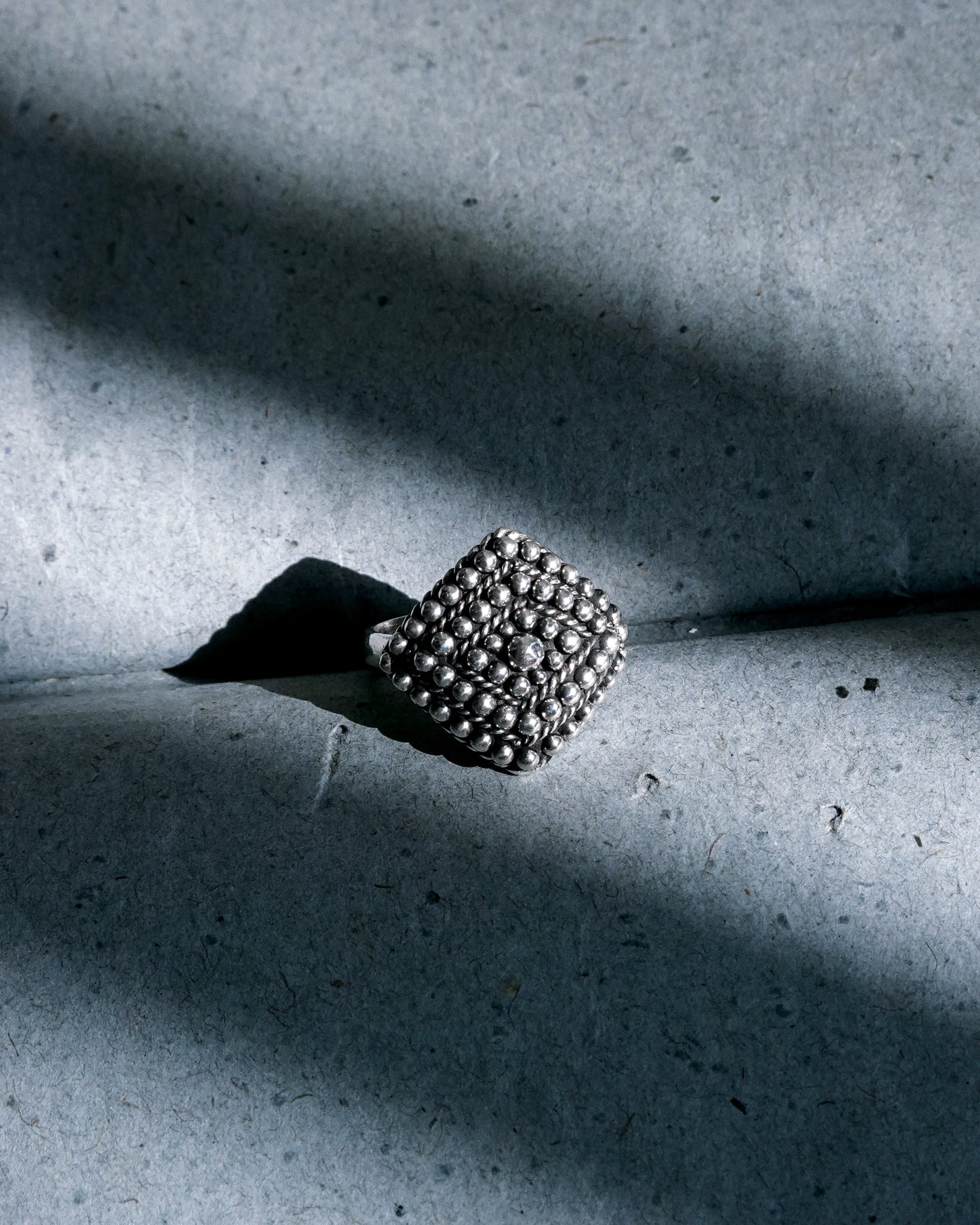 N112 - Special West Bengal Goldsmith Technique  Adjustable Silver Ring