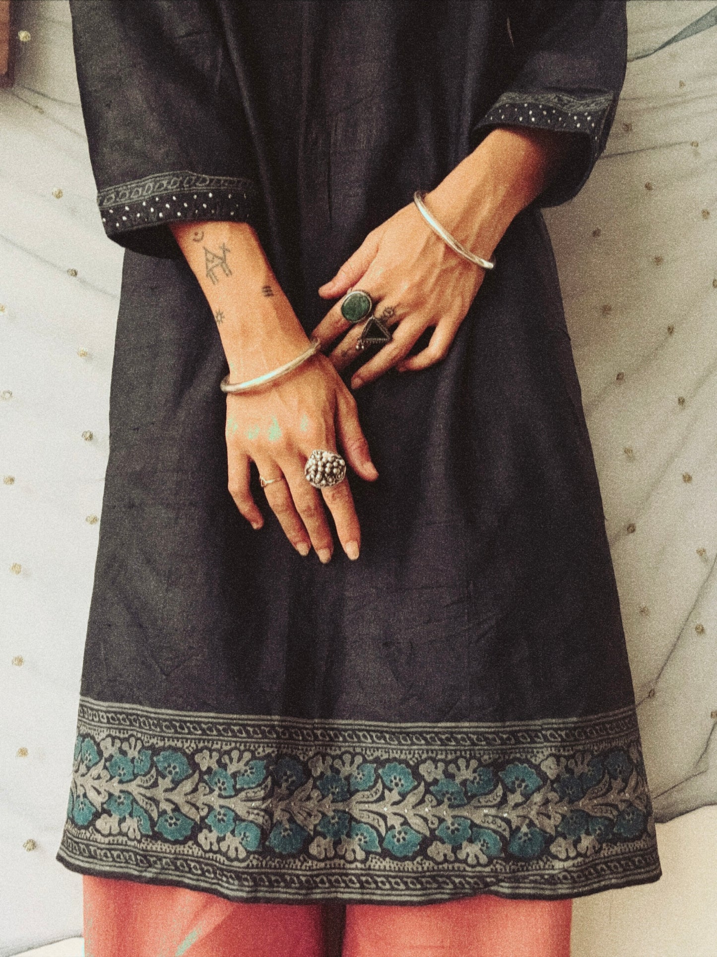 N38- Couple Rigid Silver 925 Openable Kada Bangles Handmade PATLI