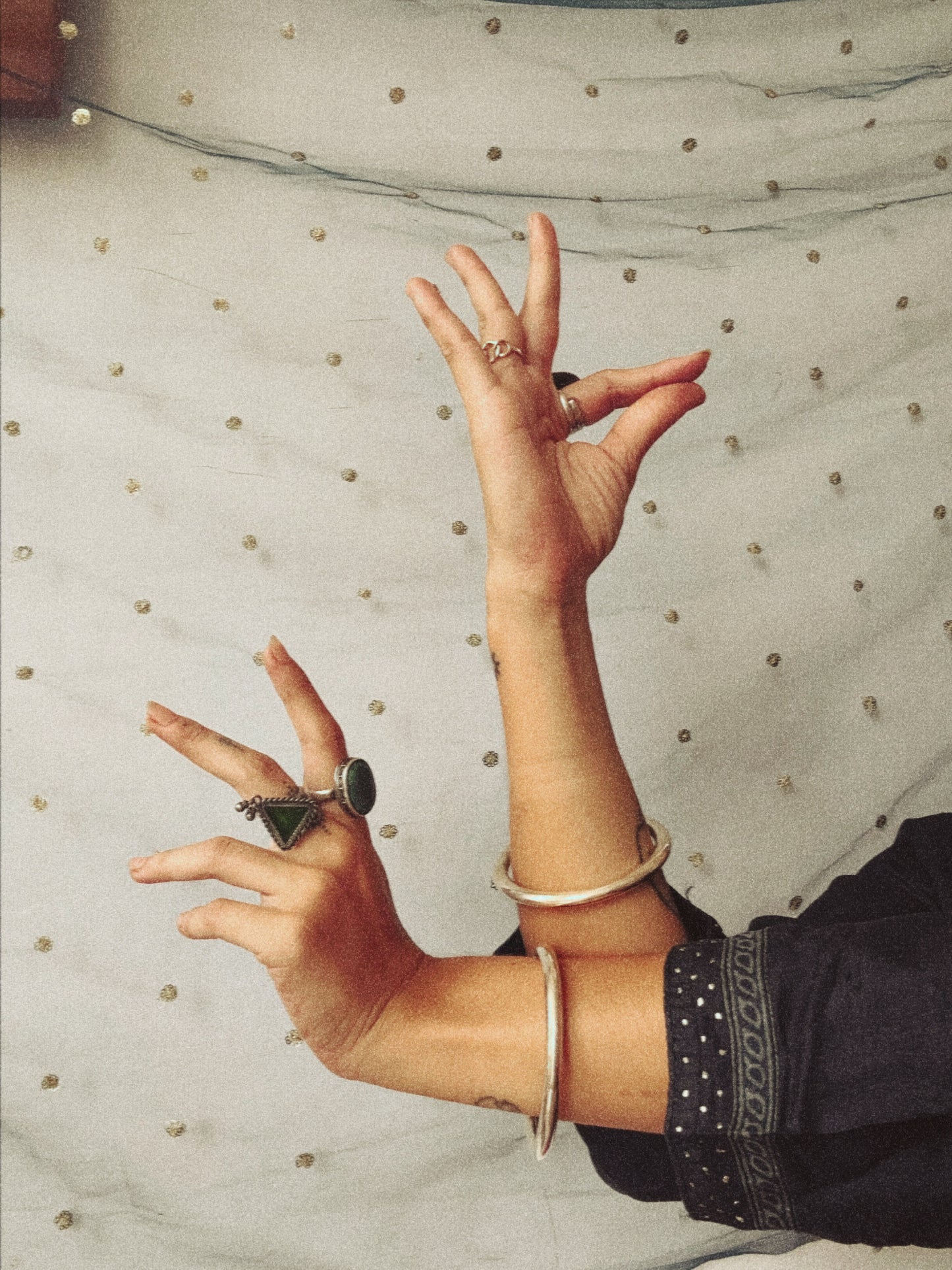 N38- Couple Rigid Silver 925 Openable Kada Bangles Handmade PATLI