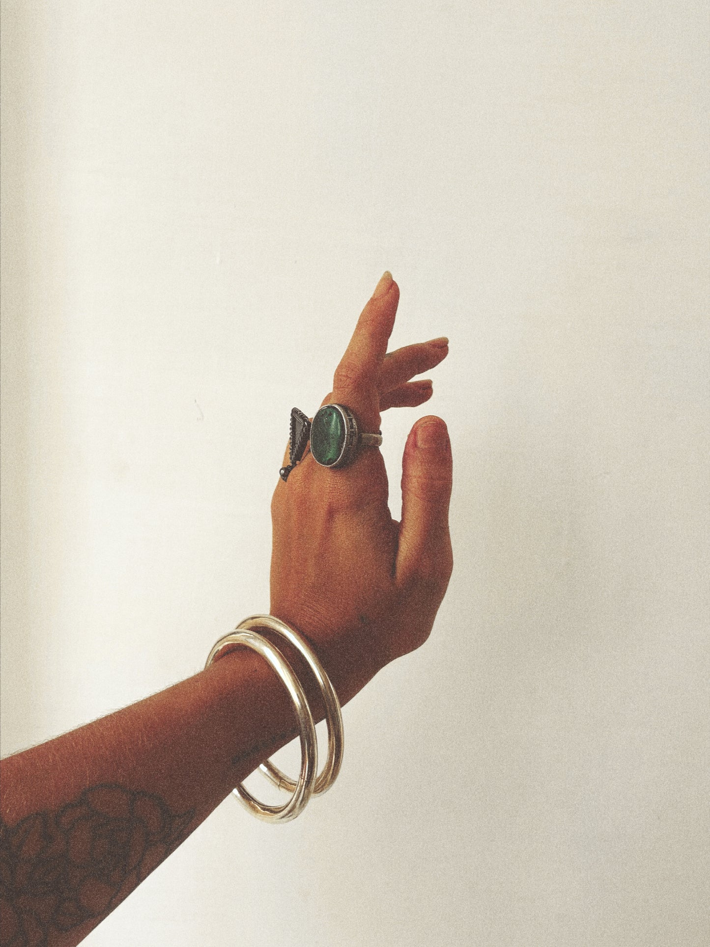 N38- Couple Rigid Silver 925 Openable Kada Bangles Handmade PATLI