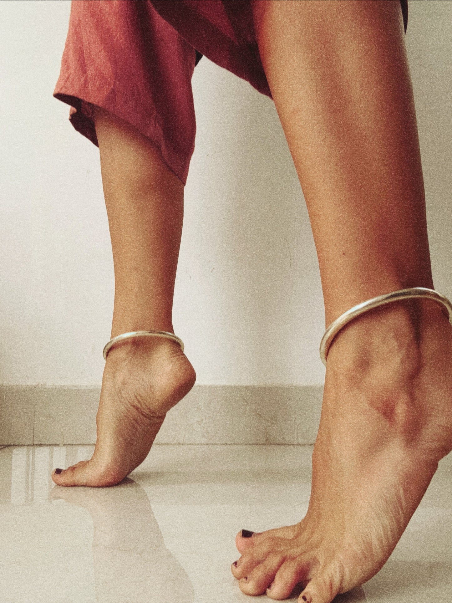 N40-  Rigid Silver 925 Openable Kada Anklet Handmade