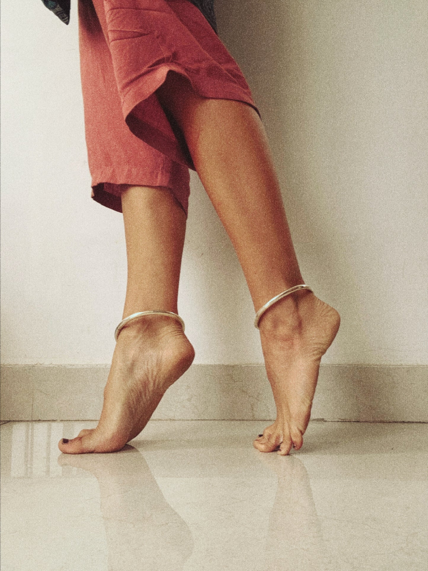 N40-  Rigid Silver 925 Openable Kada Anklet Handmade