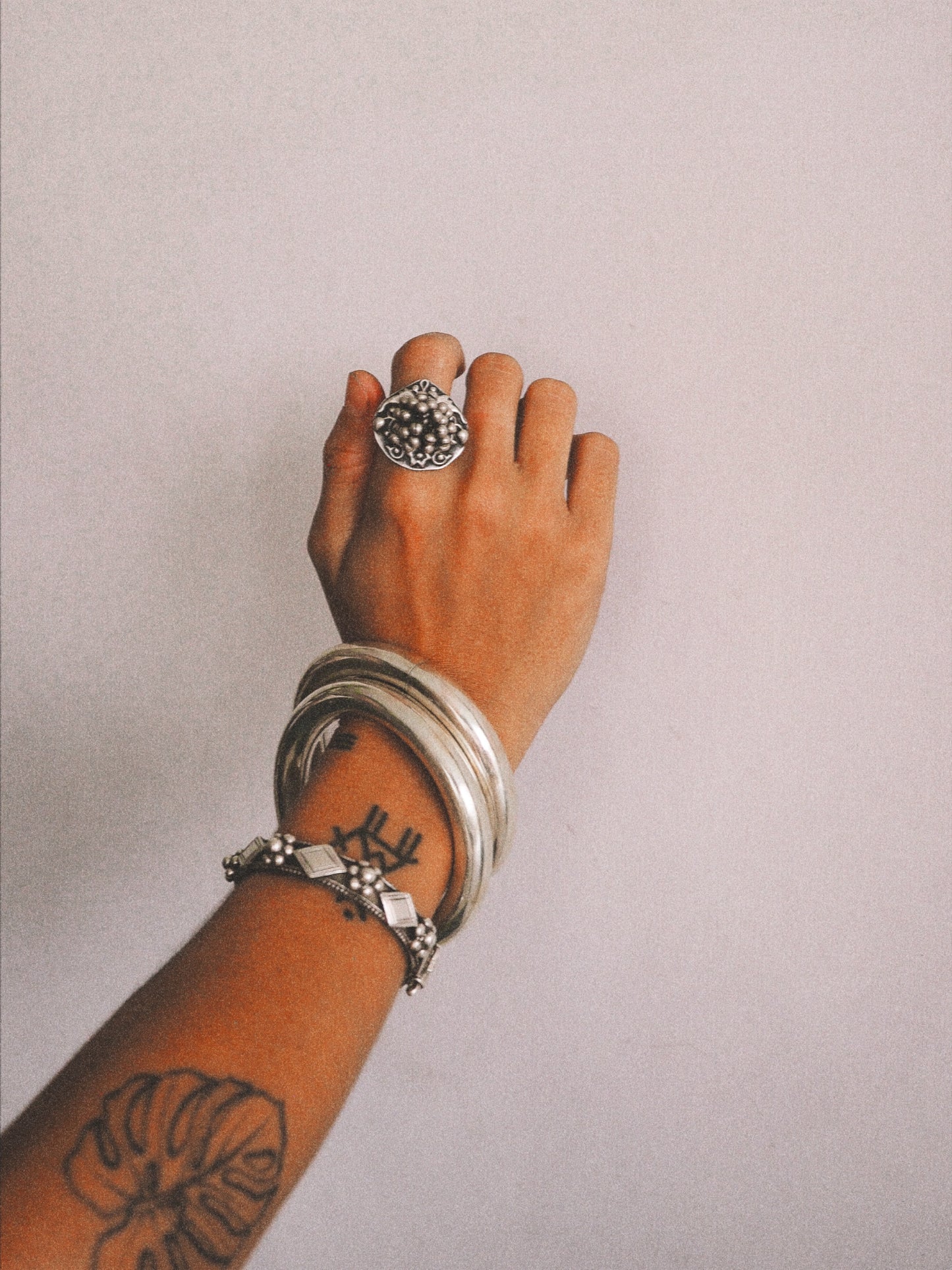 N58 – Handmade Silver 925 Adjustable Vintage Rajasthani Ring with moving bells