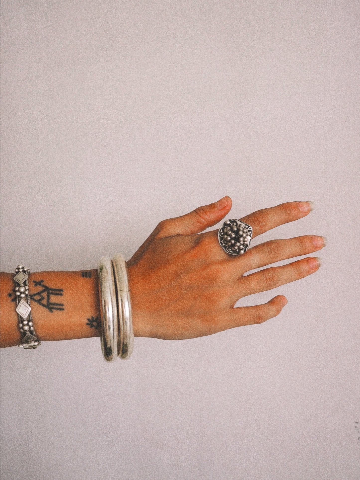 N58 – Handmade Silver 925 Adjustable Vintage Rajasthani Ring with moving bells