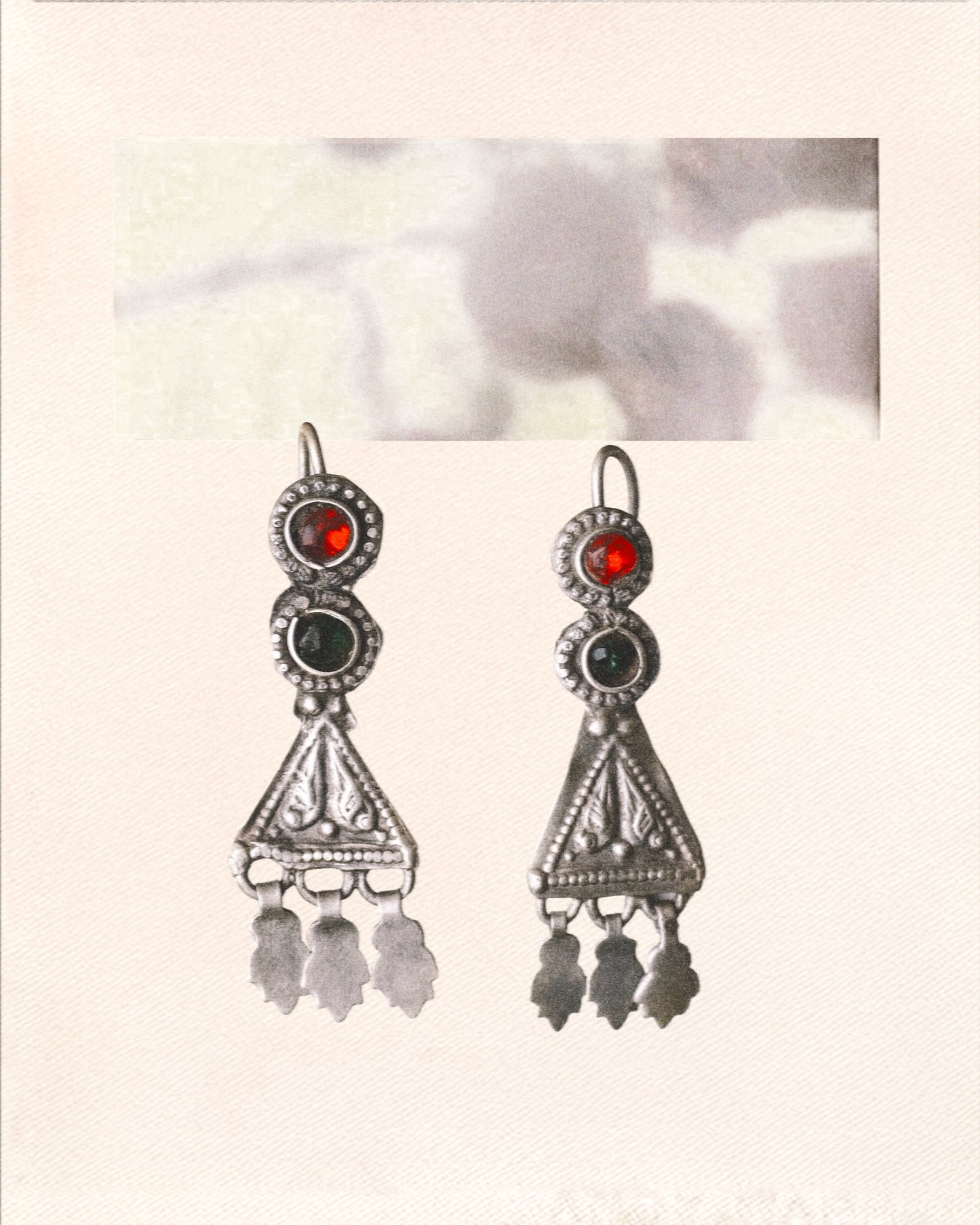 N61 – Handmade Silver Tribal Earrings From Northern india