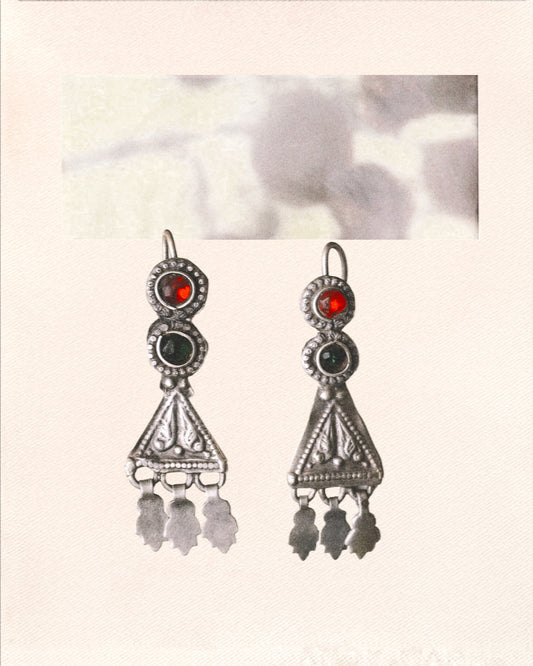 N61 – Handmade Silver Tribal Earrings From Northern india