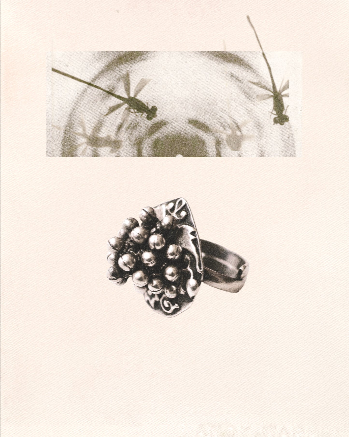 N58 – Handmade Silver 925 Adjustable Vintage Rajasthani Ring with moving bells