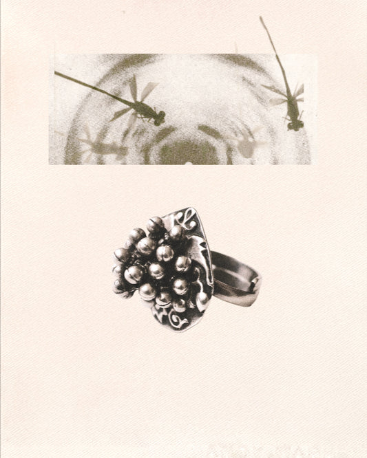 N58 – Handmade Silver 925 Adjustable Vintage Rajasthani Ring with moving bells