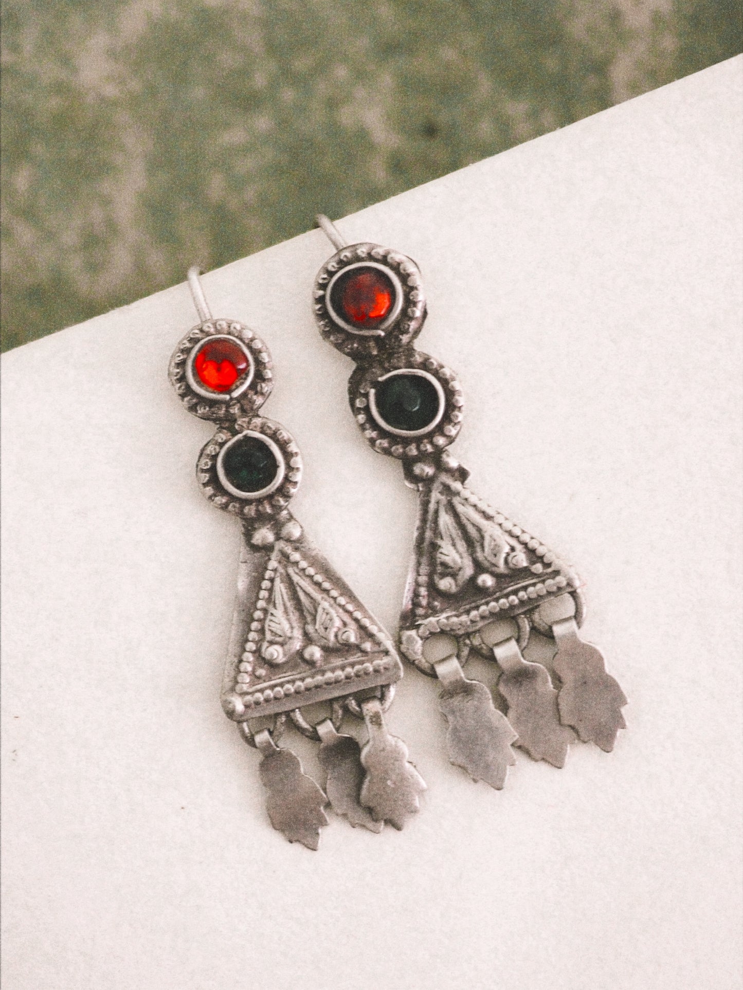 N61 – Handmade Silver Tribal Earrings From Northern india