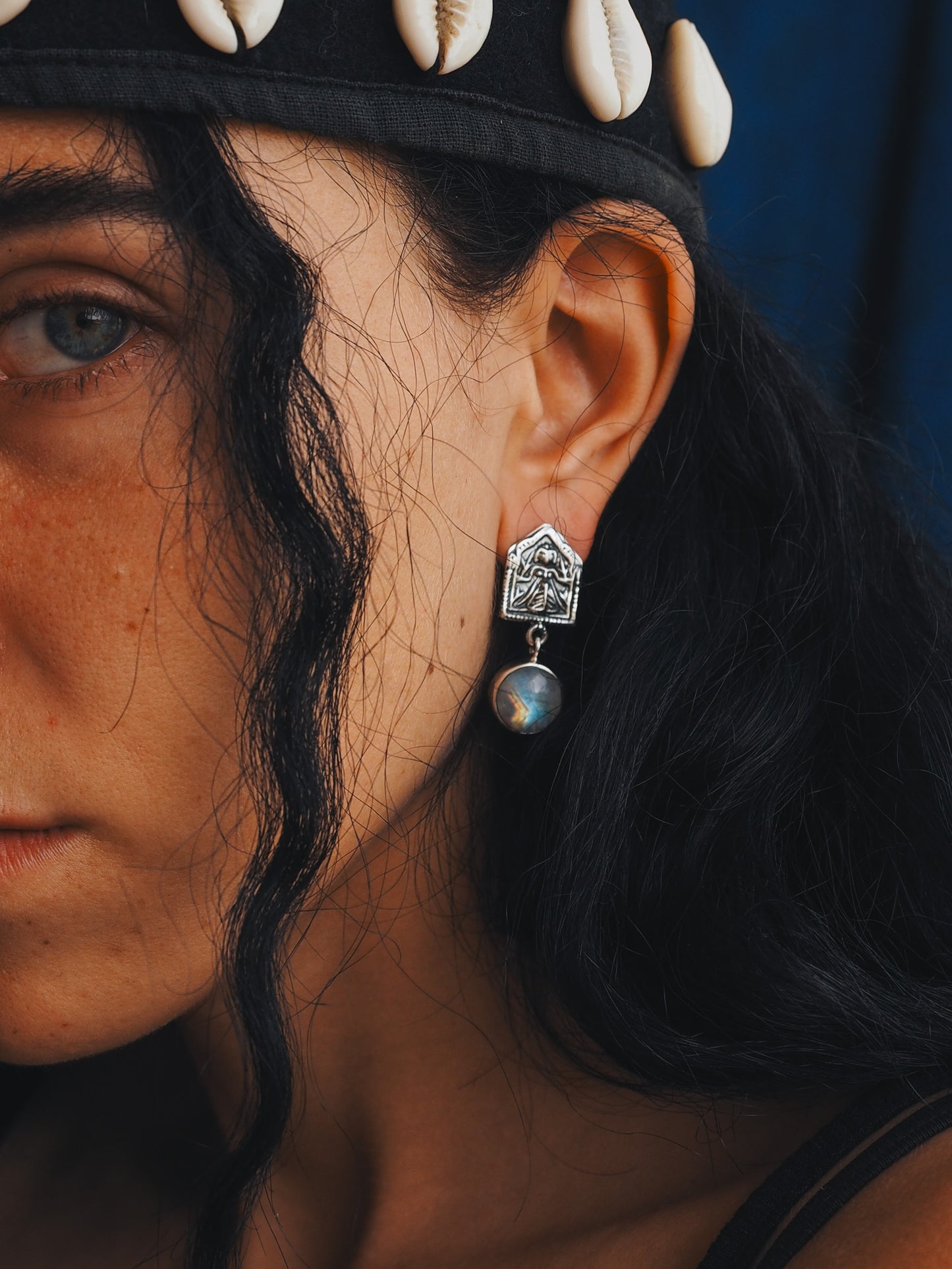 MOTI RAINBOW MOONSTONE EARRINGS