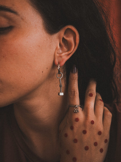 VEDHLA ANTIQUE TRIBAL EARRINGS FROM GUJARAT