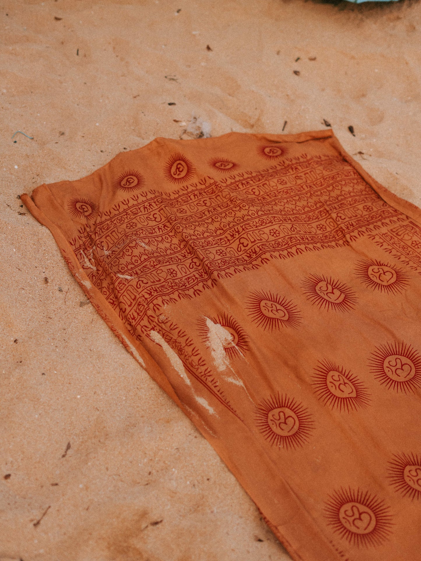 Kashi Rayon Scarf – Om design, Vibrant Indian Colors, Ultra Soft Feel