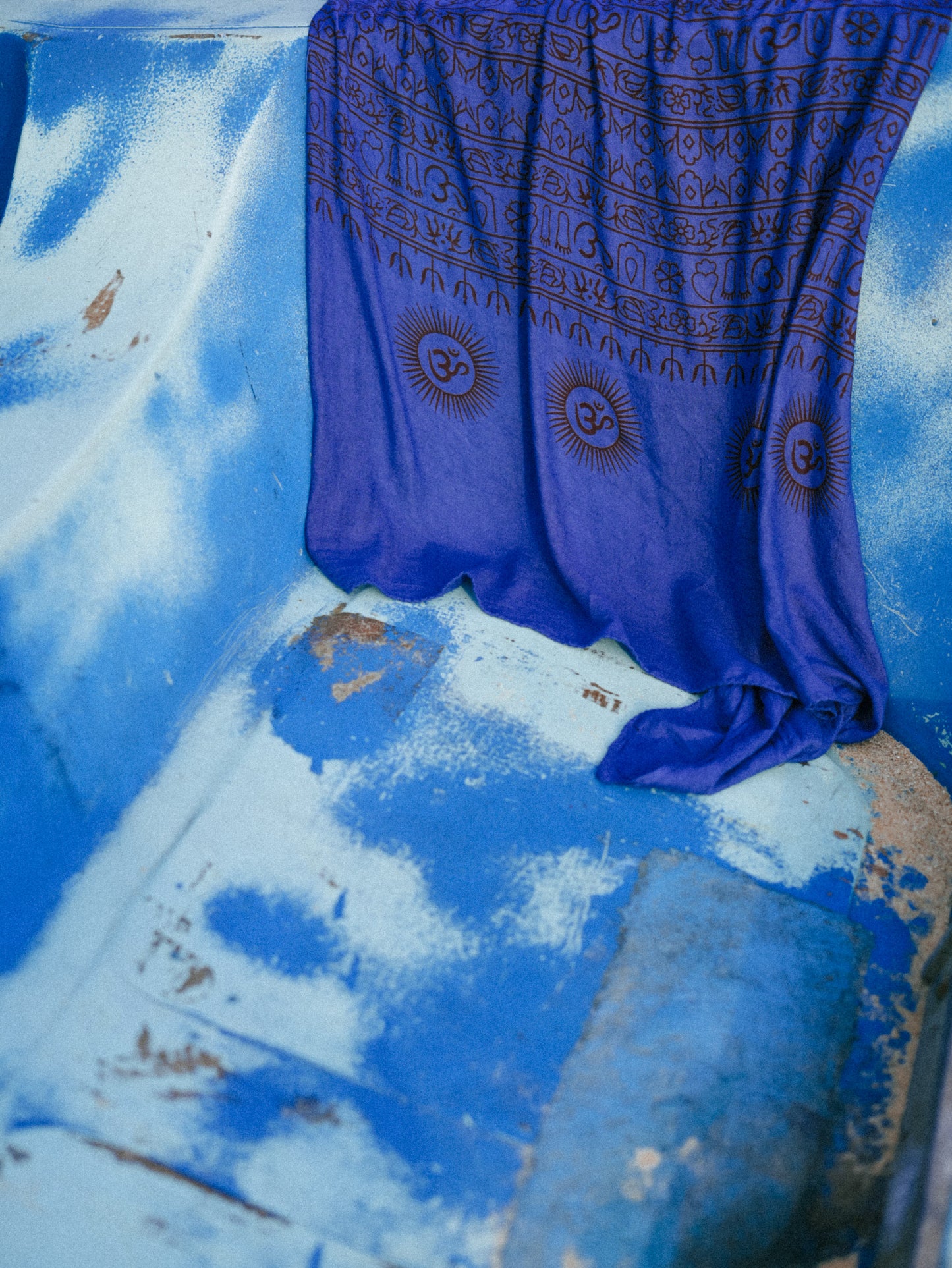 Kashi Rayon Scarf – Om design, Vibrant Indian Colors, Ultra Soft Feel