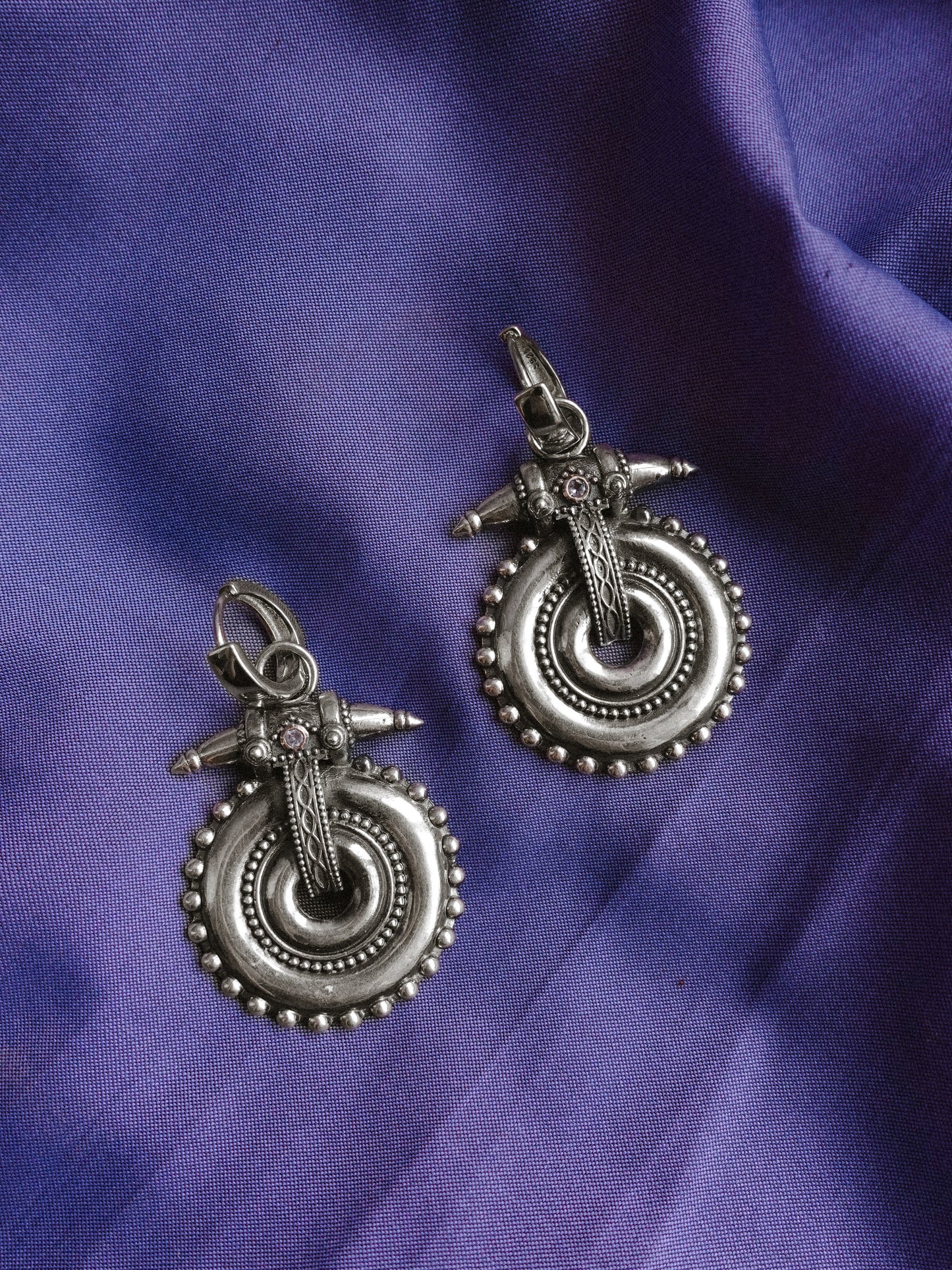 N99- Akhota Statement pieces Earrings with Tanzanite