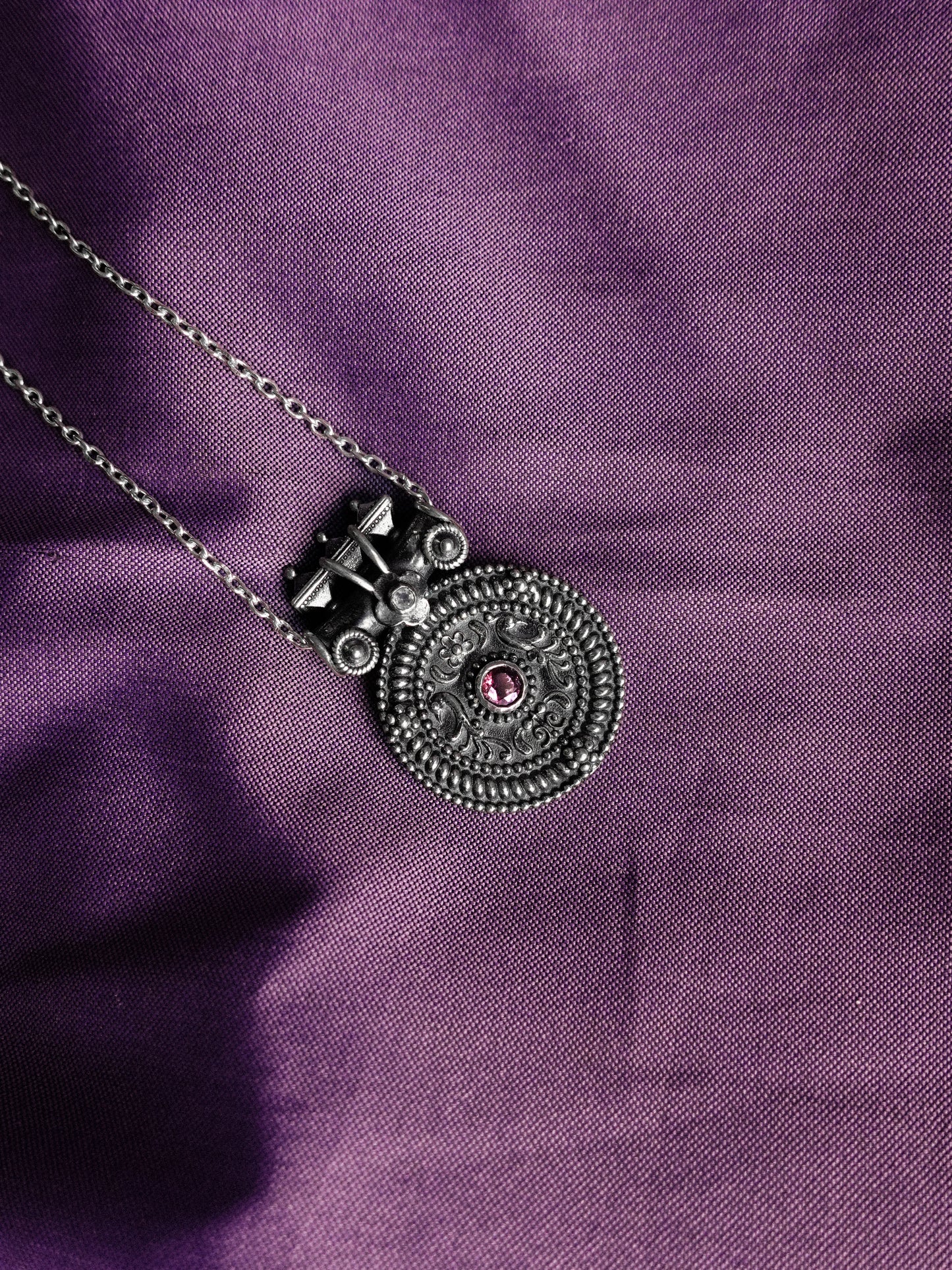 N82- Mangal Sutra pendant with pink Turmaline