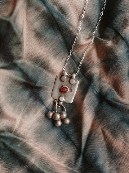 N101 – Vintage LAL Tribal Square Necklace