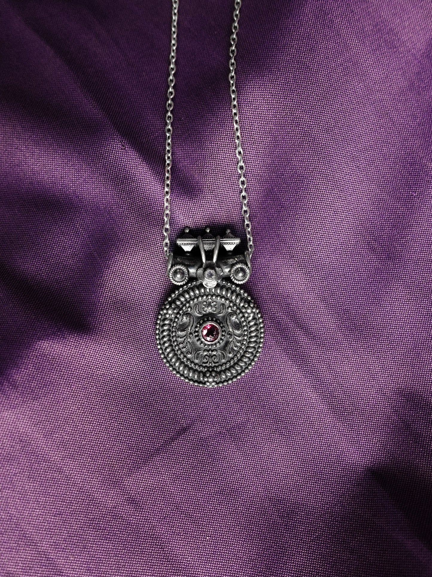 N82- Mangal Sutra pendant with pink Turmaline