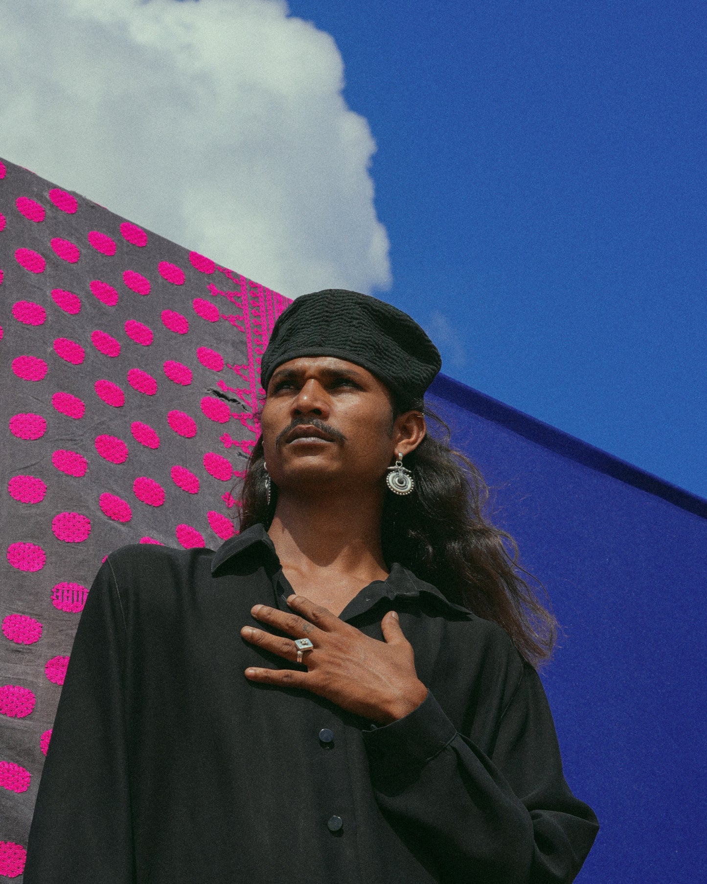 N99- Akhota Statement pieces Earrings with Tanzanite