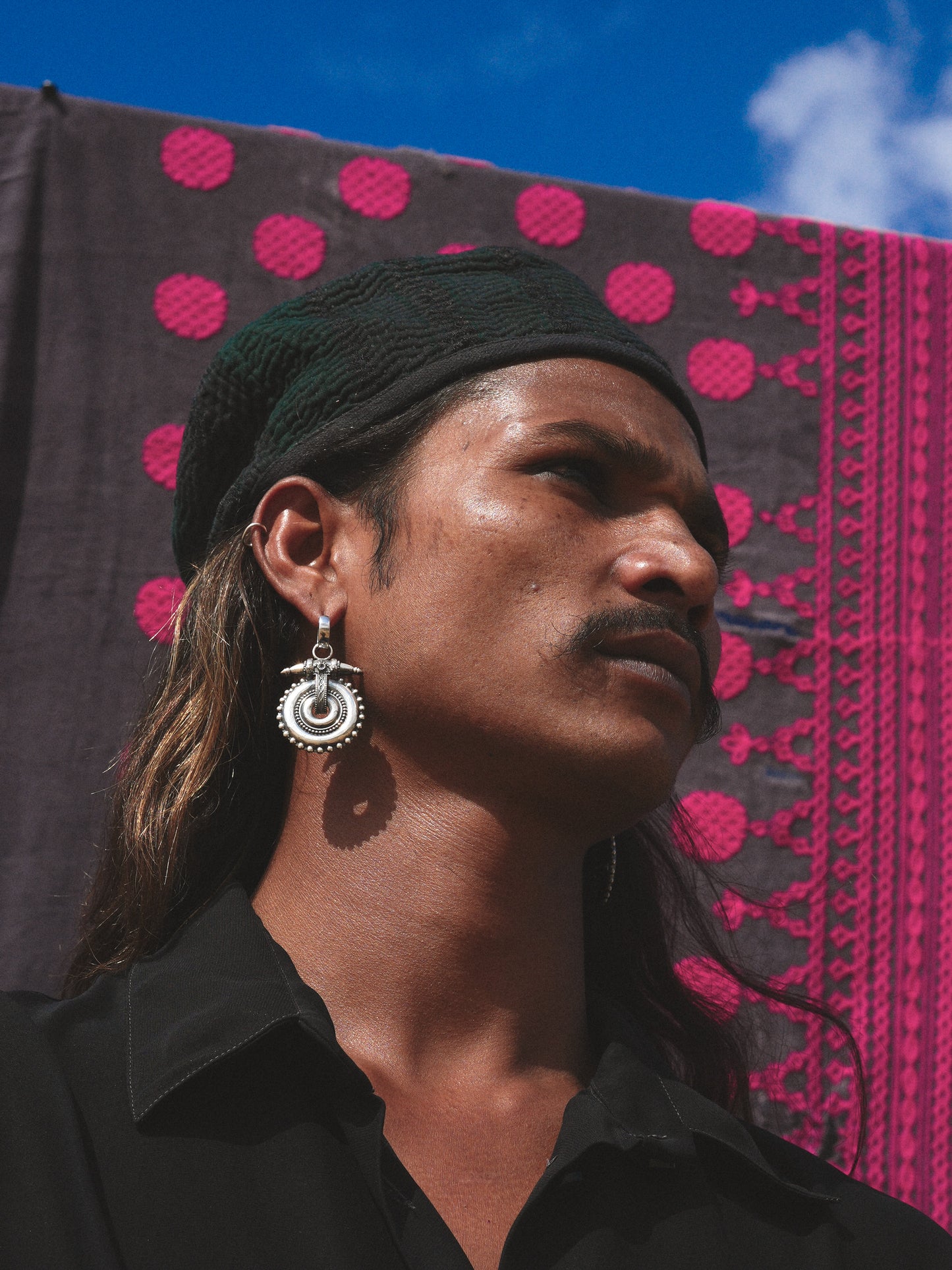 N99- Akhota Statement pieces Earrings with Tanzanite