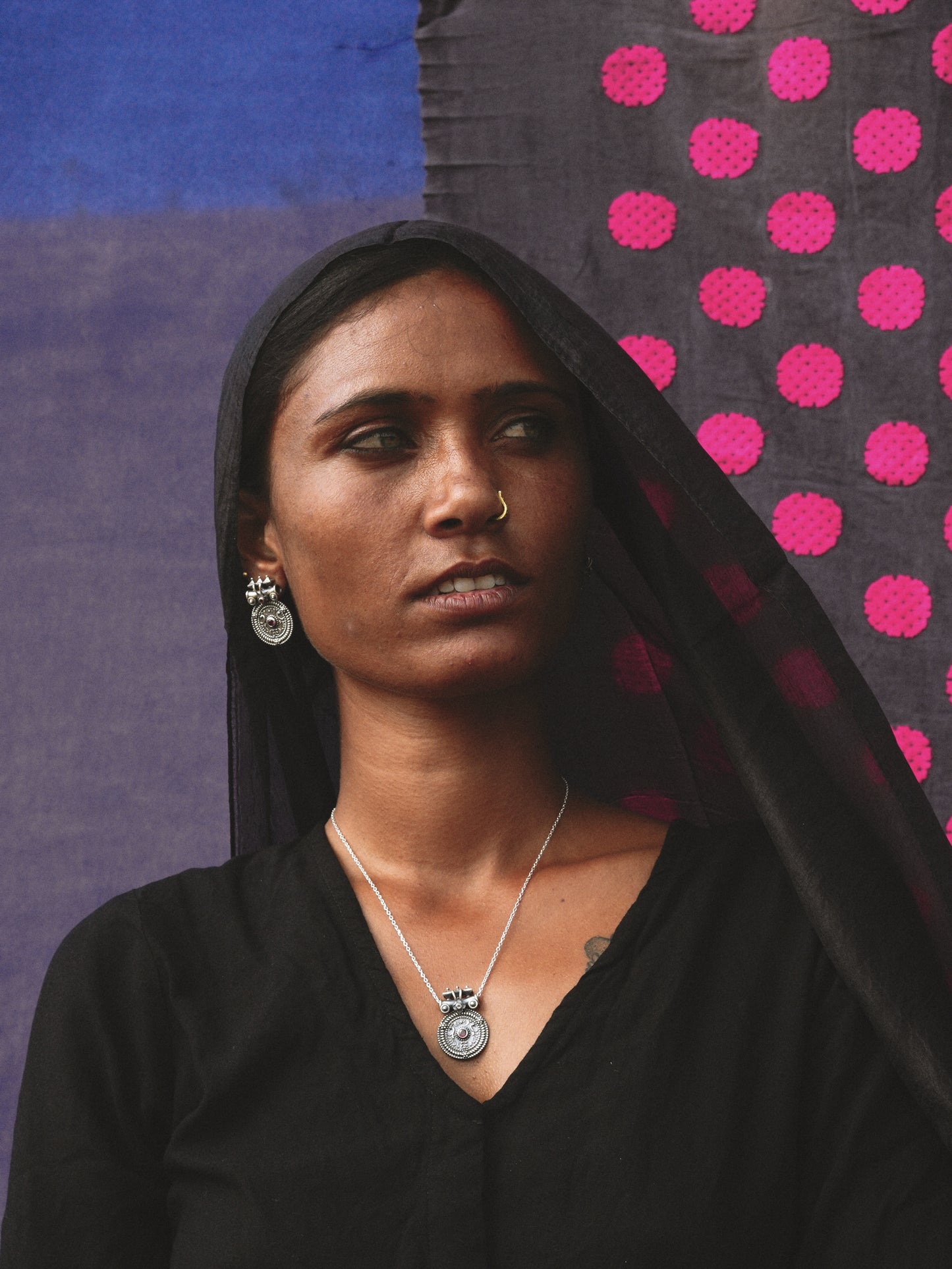 N95 -Mangal Earrings with Pink Tourmaline