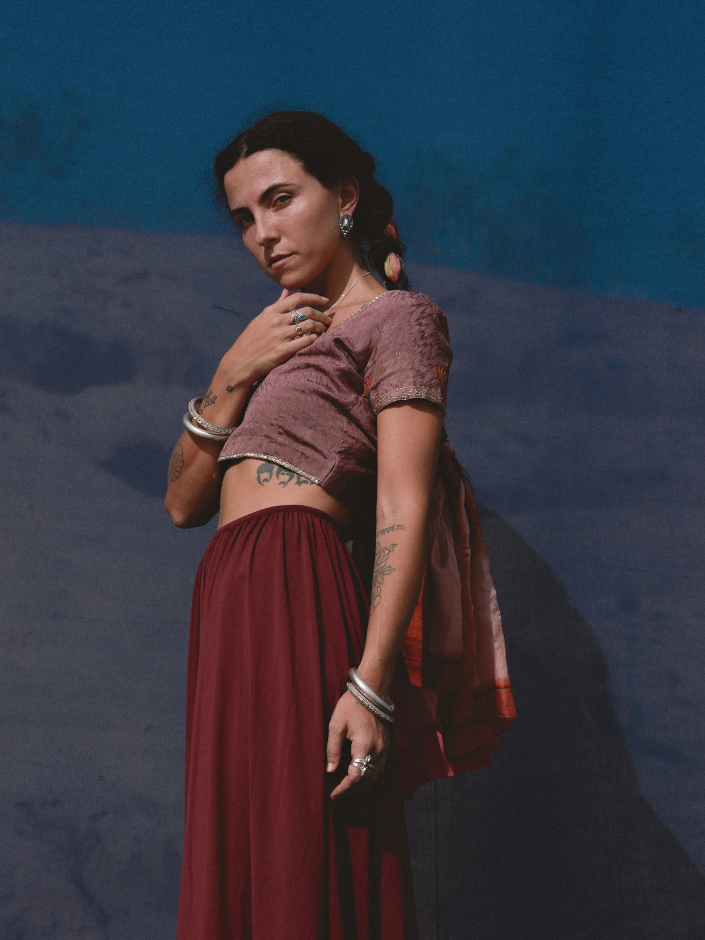 N97 - Etruscan Earrings with Garnets