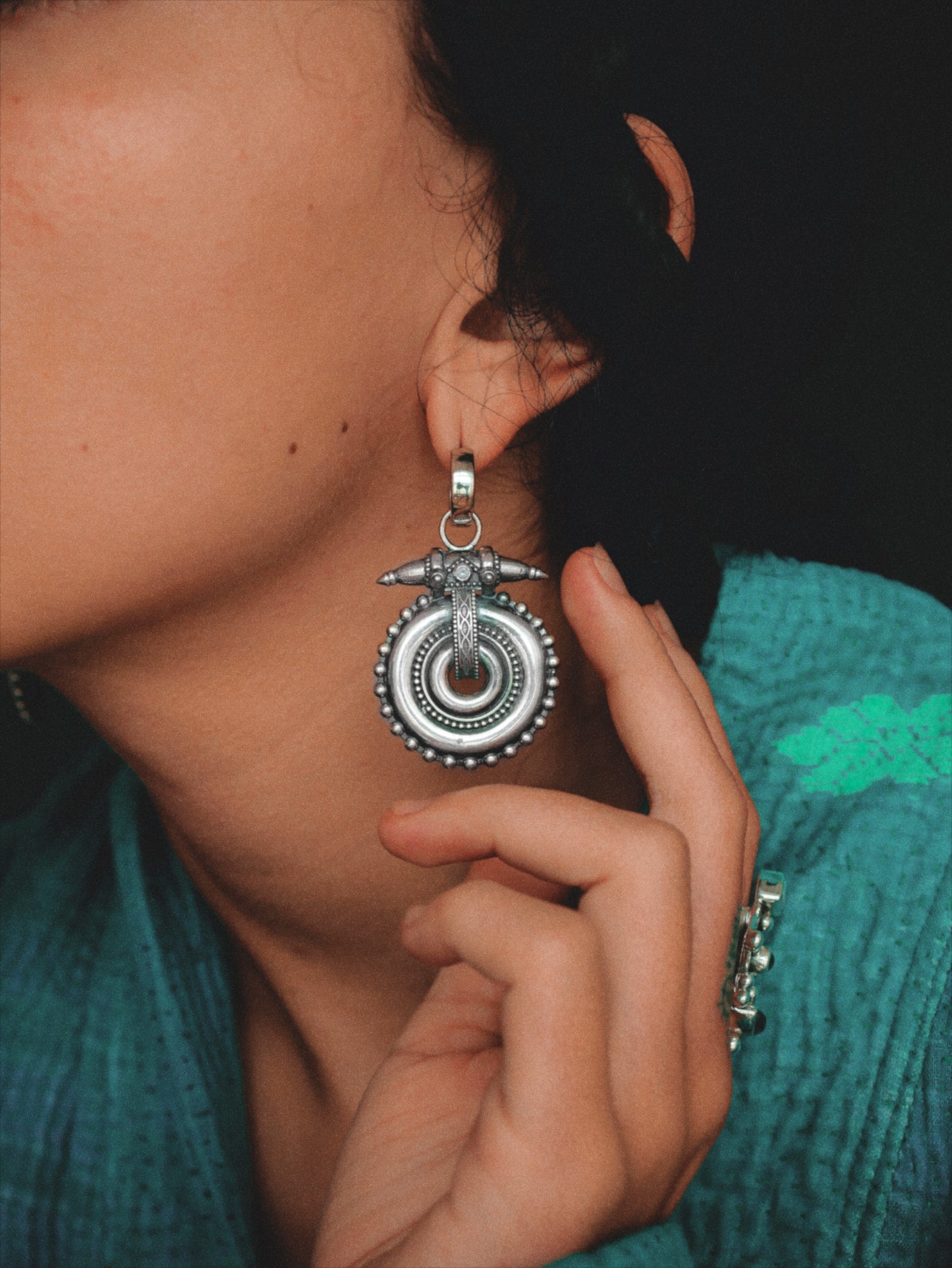 N99- Akhota Statement pieces Earrings with Tanzanite