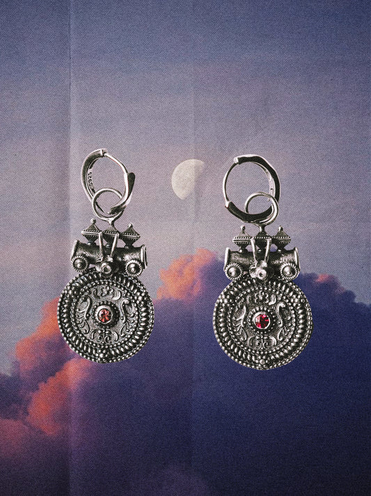 N96 -Mangal Earrings with Pink Tourmaline hoop