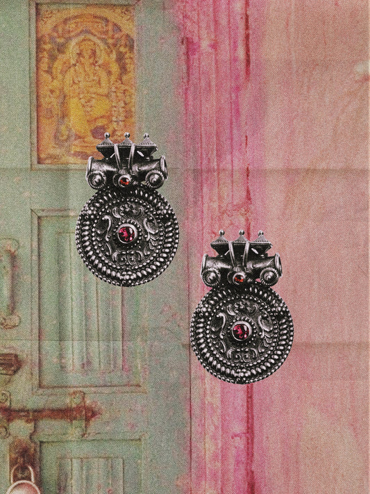 N95 -Mangal Earrings with Pink Tourmaline