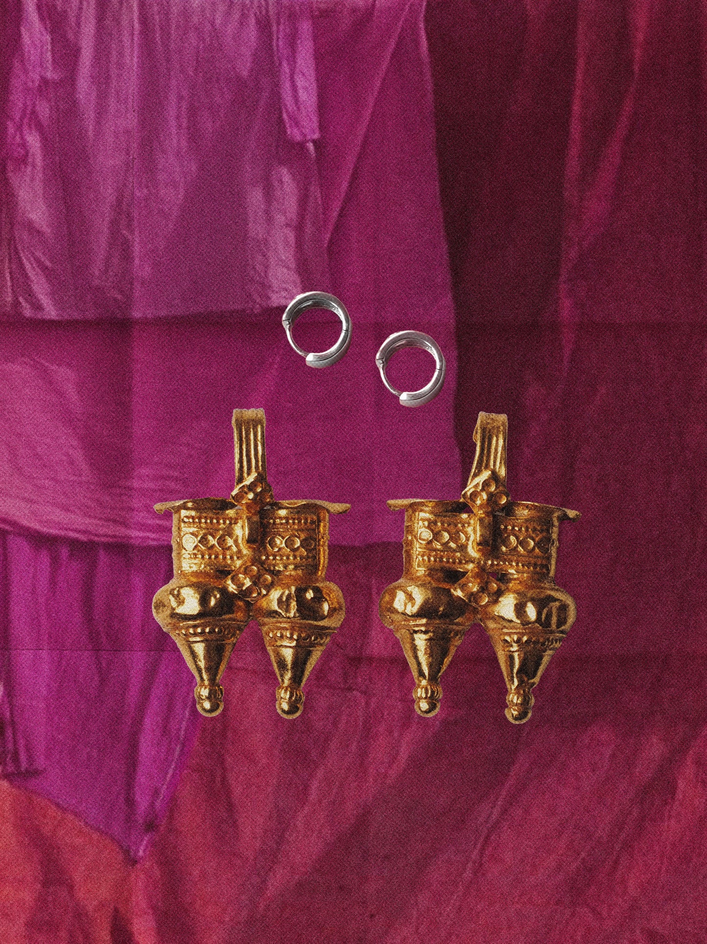 N93 - Ajmeri Nagla Earrings 18k  gold plating