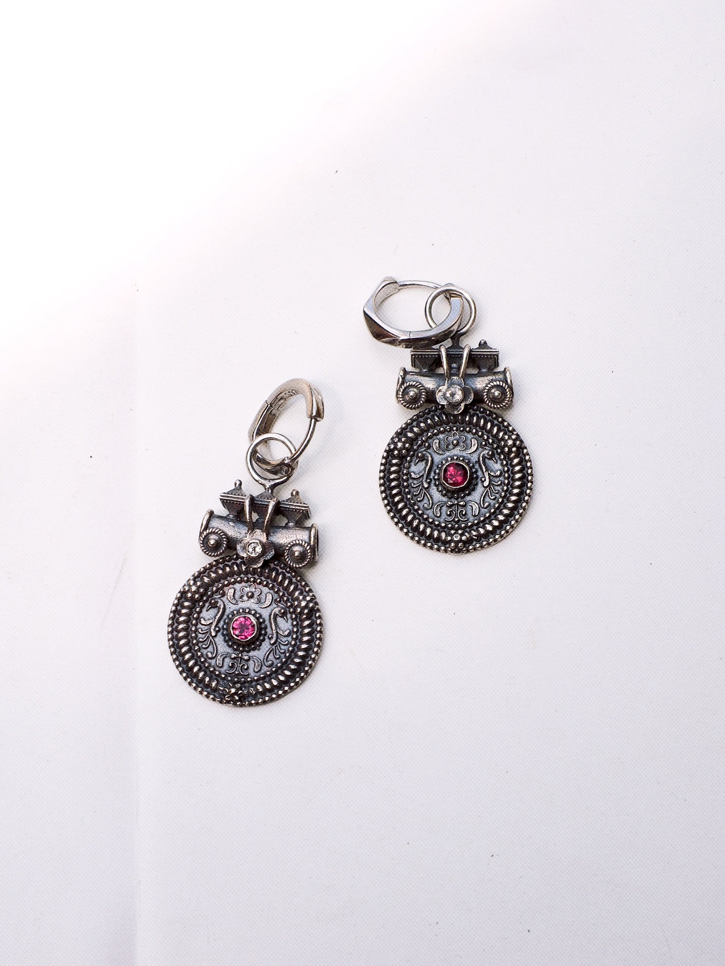 N96 -Mangal Earrings with Pink Tourmaline hoop