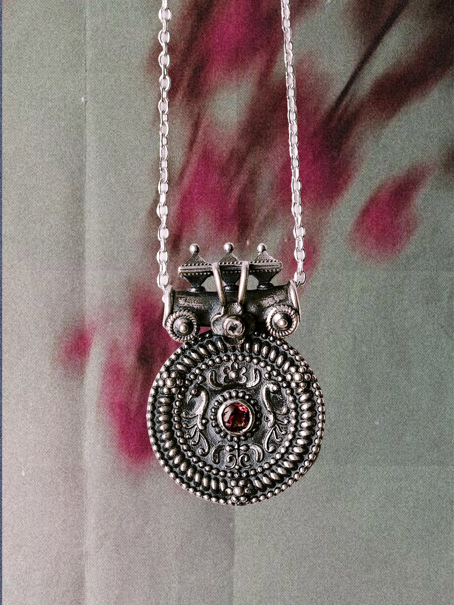 N82- Mangal Sutra pendant with pink Turmaline