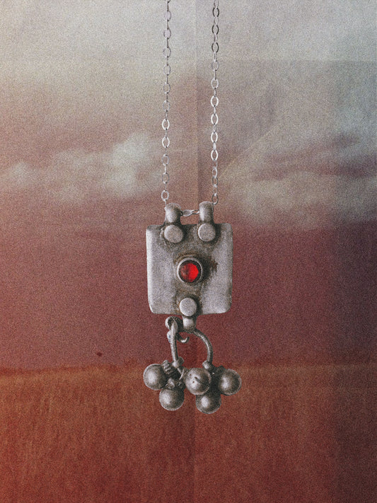 N101 – Vintage LAL Tribal Square Necklace