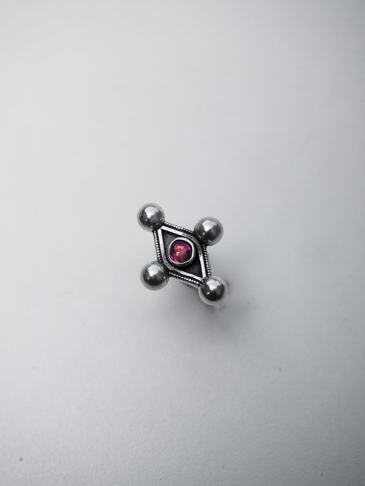 N33- Nazar Ring Tourmaline & Apatite Silver 925