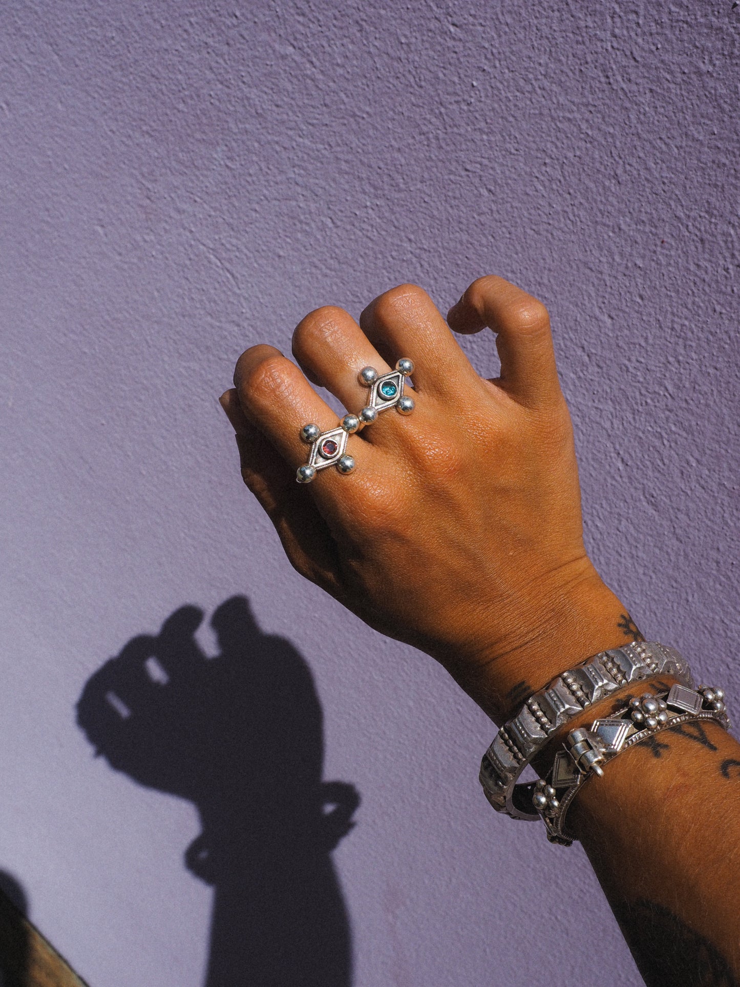 N33- Nazar Ring Tourmaline & Apatite Silver 925